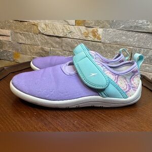 Speedo Toddler XL Shore Explorer Water Beach Pool Shoes Purple Lilac & Teal
